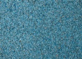 wall finish with blue glass aggregates