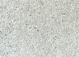 White grit washed floor with exposed marble aggregates