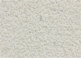 White wall plaster with exposed marble aggregates