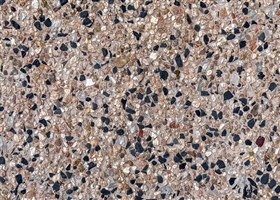 Subtle mocha base wall plaster featuring rose dusk and glinting mirror aggregates for a warm, luminous surface.