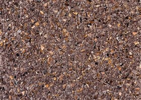 Luxurious brown plaster wall finish enhanced with reflective copper, glass sparkle, and chocolate stone chips for a rich, detailed visual texture.