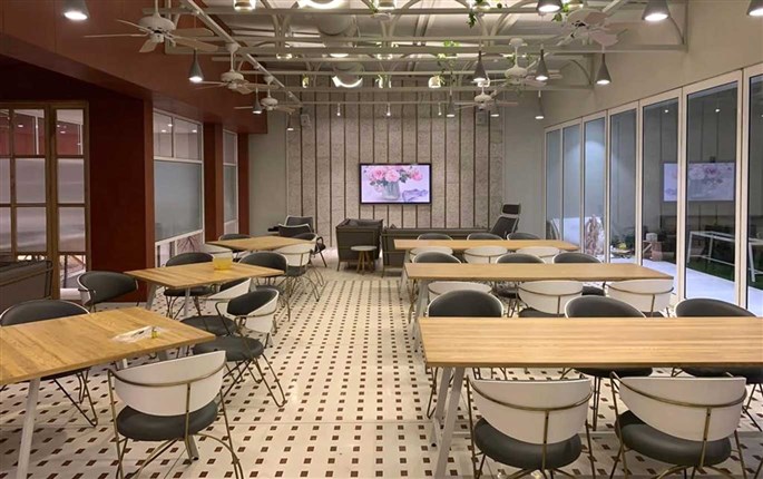 terrazzo flooring at Cafe-at-aether-industries--credit-Essteam-design