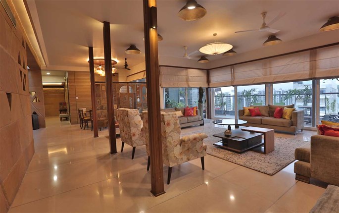 Terrazzo polished flooring at an apartment in surat