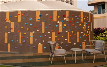 calcopremia at Rajhans Cornello, Exposed Granular Texture for Wall