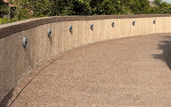 Natural river pebble washed flooring casted on site