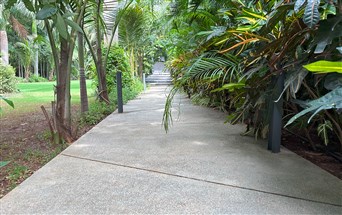 Exposed Aggregate flooring at a farm house in Surat
