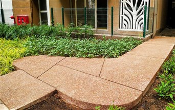 exposed aggregate plaster floor for exteriors